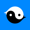 Projekt graficzny plakatu YIN YANG FISH. Czarno-biały symbol Taijitu na niebieskim tle, składający się z dwóch złączonych ze sobą kształtów ryb. Projekt graficzny plakatu YIN YANG FISH. Czarno-biały symbol Taijitu na niebieskim tle, składający się z dwóch złączonych ze sobą kształtów ryb.